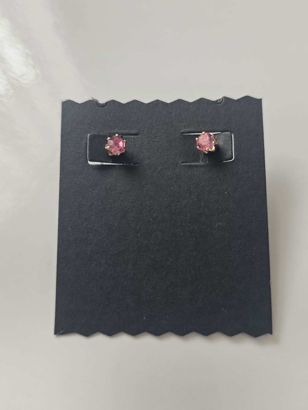 Gold-Setting Pink Crystal Stud Earrings - Women Jewelry